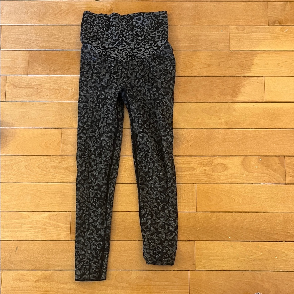 SHEIN Black Leopard Print Kids Leggings